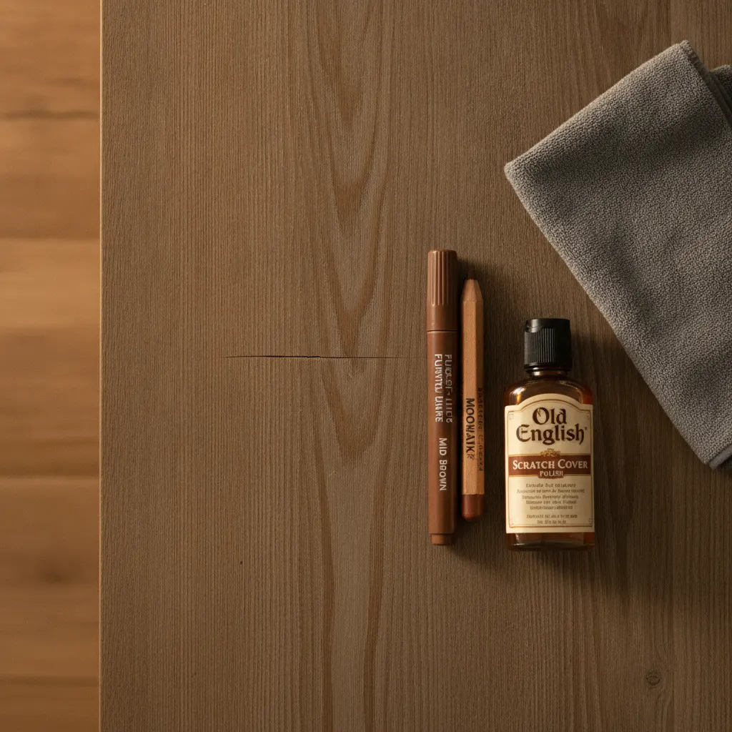 Furniture scratch and scuff repair between Airbnb turnovers: the kit I keep at every property