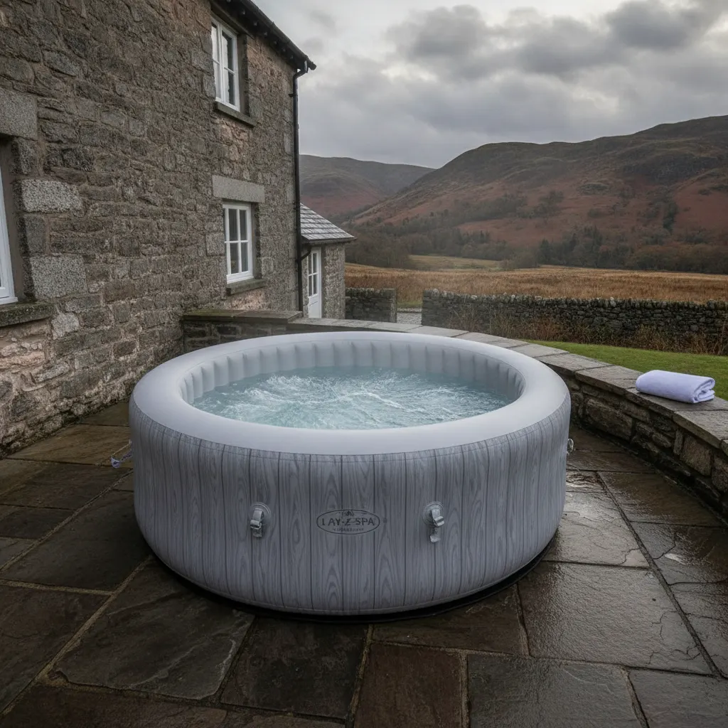 Airbnb hot tub running costs: the electricity maths for a 4-person spa at my Lake District cottage